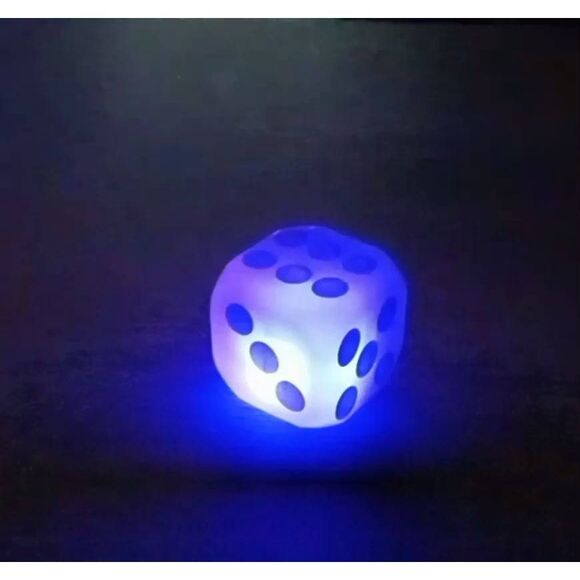 Dice. Set of 5 jumbo light up color changing dice. Nice Sticking Stuffer, Great - Picture 2 of 2